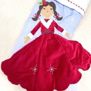 Pottery Barn Kids Festive Red and Blue Stocking